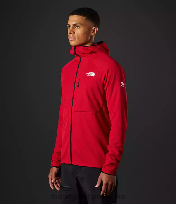 облекло The North Face суитър от серия futurefleece с цял цип tnf червено мъже 40DF0406