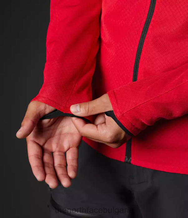 облекло The North Face суитър от серия futurefleece с цял цип tnf червено мъже 40DF0406