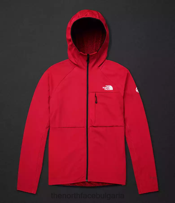облекло The North Face суитър от серия futurefleece с цял цип tnf червено мъже 40DF0406
