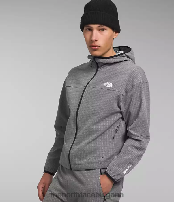 облекло The North Face Tekware решетка качулка tnf средно сив пирен мъже 40DF0834