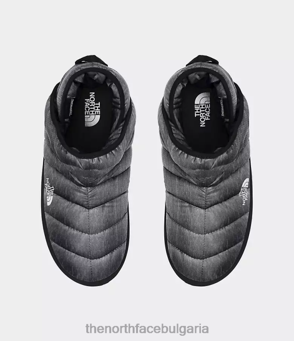 обувки The North Face ботуши с термотопка фантомно сиво хедър печат/tnf черно мъже 40DF0787