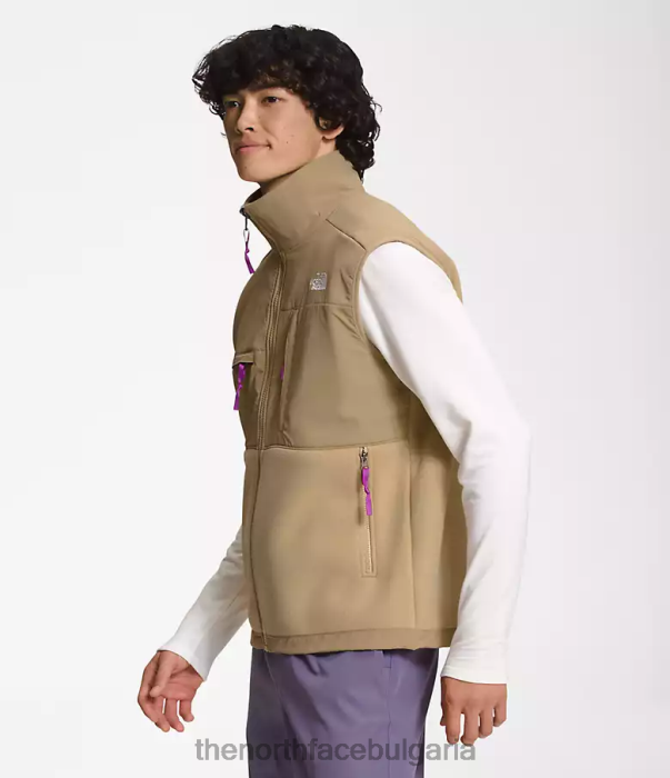 облекло The North Face денали жилетка камък каки мъже 40DF0599