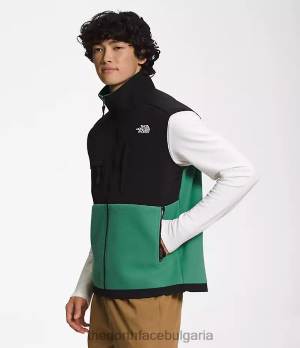 облекло The North Face денали жилетка наситено тревисто зелено мъже 40DF0601