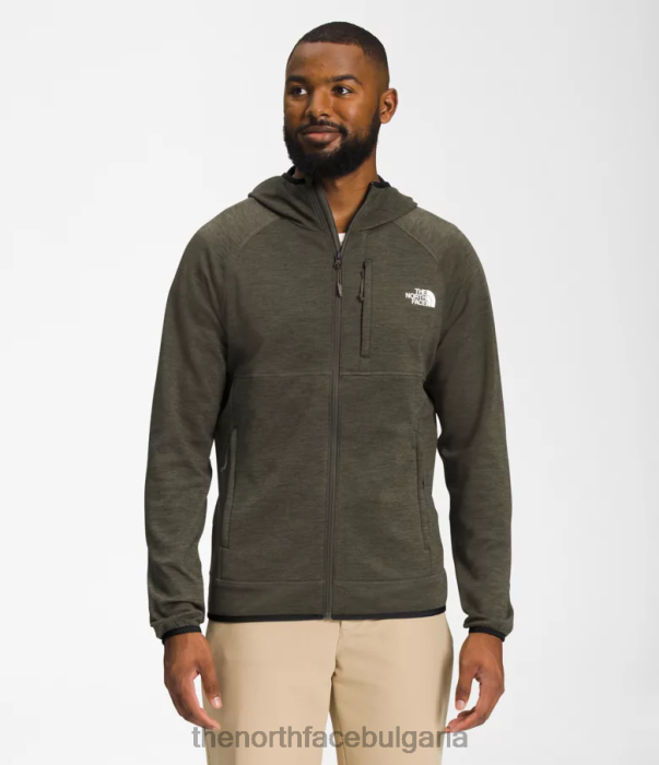 облекло The North Face качулка Canyonlands нов сив зелен пирен мъже 40DF0926