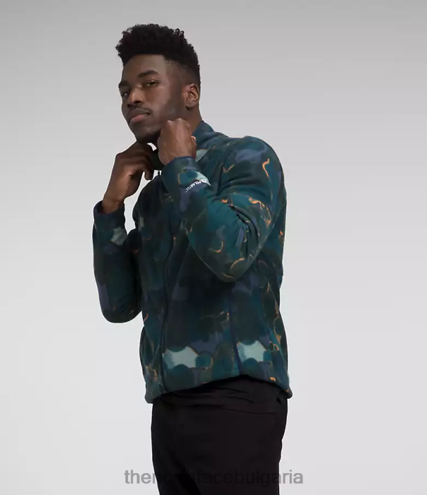 облекло The North Face яке alpine polartec 100 summit тъмносиня камуфлажна текстура мъже 40DF014