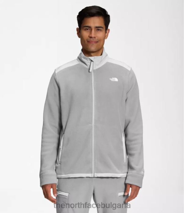 облекло The North Face яке alpine polartec 200 с пълен цип смесено сиво/калаено сиво мъже 40DF0540