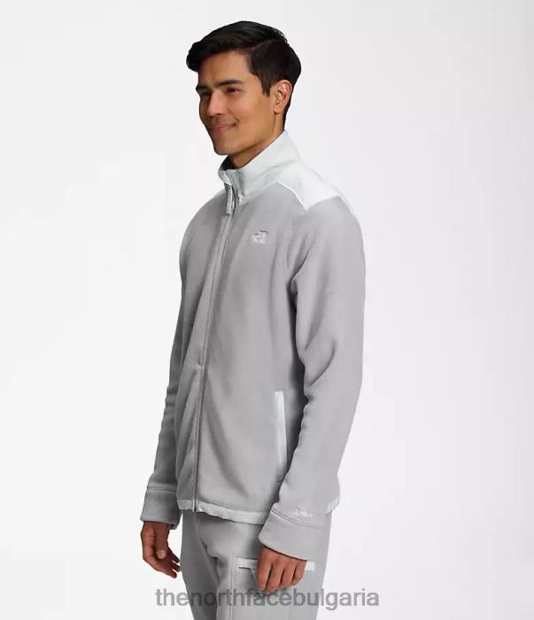 облекло The North Face яке alpine polartec 200 с пълен цип смесено сиво/калаено сиво мъже 40DF0540