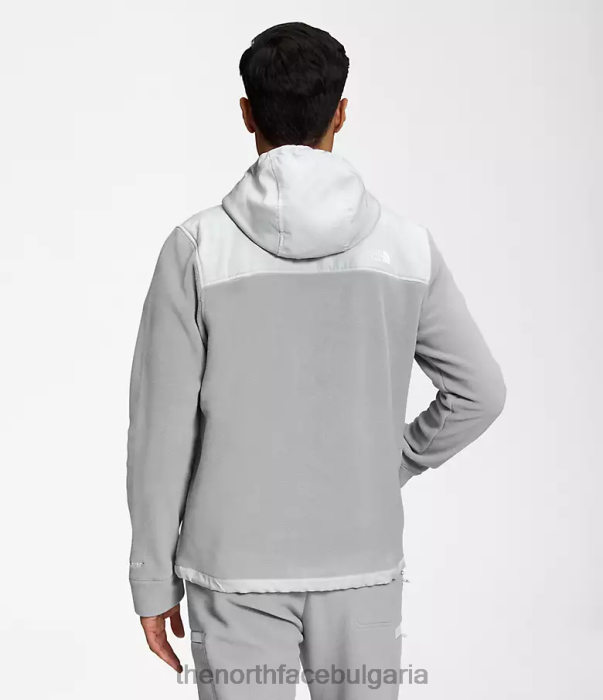 облекло The North Face яке с качулка с пълен цип alpine polartec 200 смесено сиво/калаено сиво мъже 40DF0831