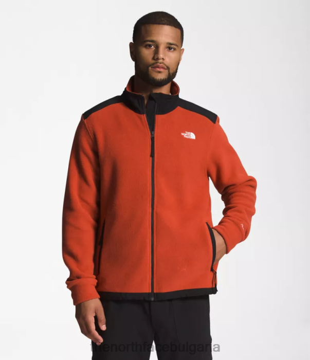 облекло The North Face яке alpine polartec 200 с пълен цип ръждясал бронз/tnf черно мъже 40DF0541