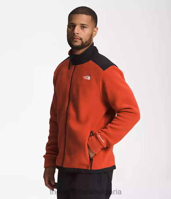 облекло The North Face яке alpine polartec 200 с пълен цип ръждясал бронз/tnf черно мъже 40DF0541