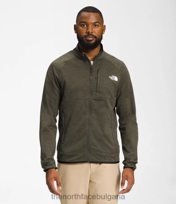 облекло The North Face canyonlands full-zip нов сив зелен пирен мъже 40DF0954