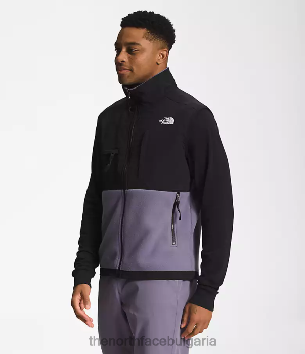облекло The North Face денали жилетка лунен шисти/tnf черен мъже 40DF0600