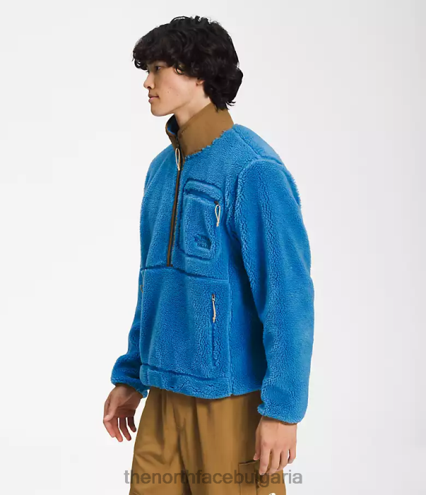 облекло The North Face екстремен пуловер супер звуково синьо/полезно кафяво мъже 40DF0121