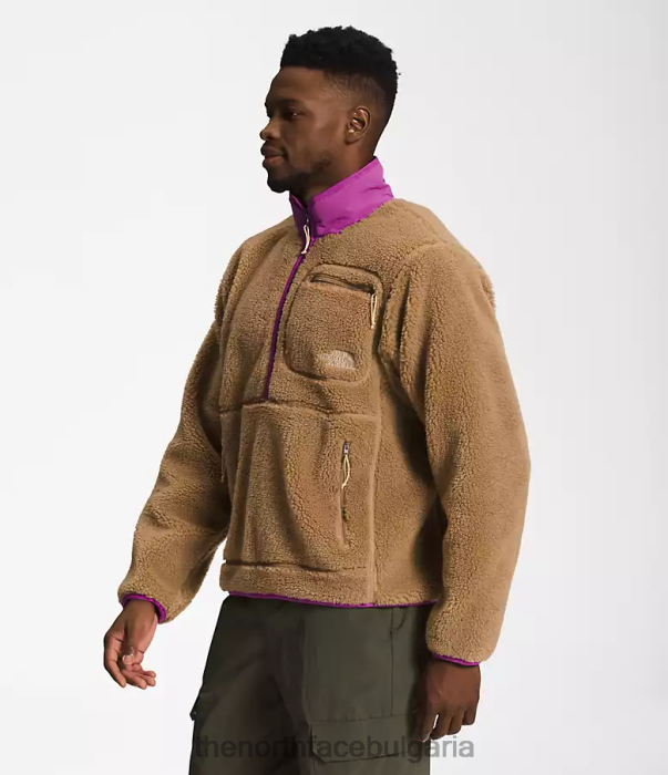 облекло The North Face екстремен пуловер полезно кафяво/лилаво цвете на кактус мъже 40DF0122