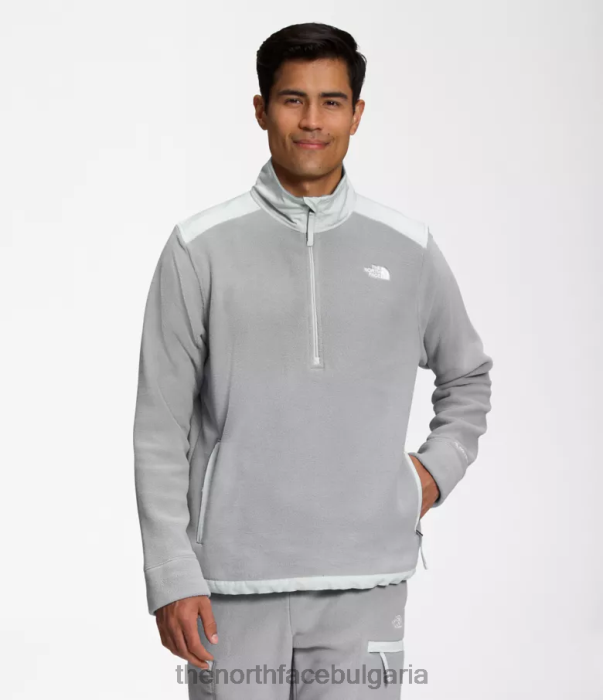 облекло The North Face alpine polartec 200 -цип смесено сиво/калаено сиво мъже 40DF0357