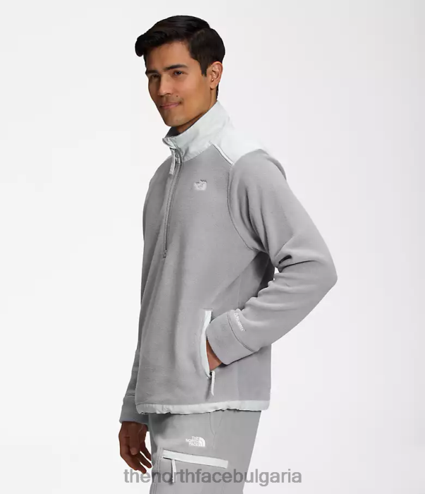 облекло The North Face alpine polartec 200 -цип смесено сиво/калаено сиво мъже 40DF0357