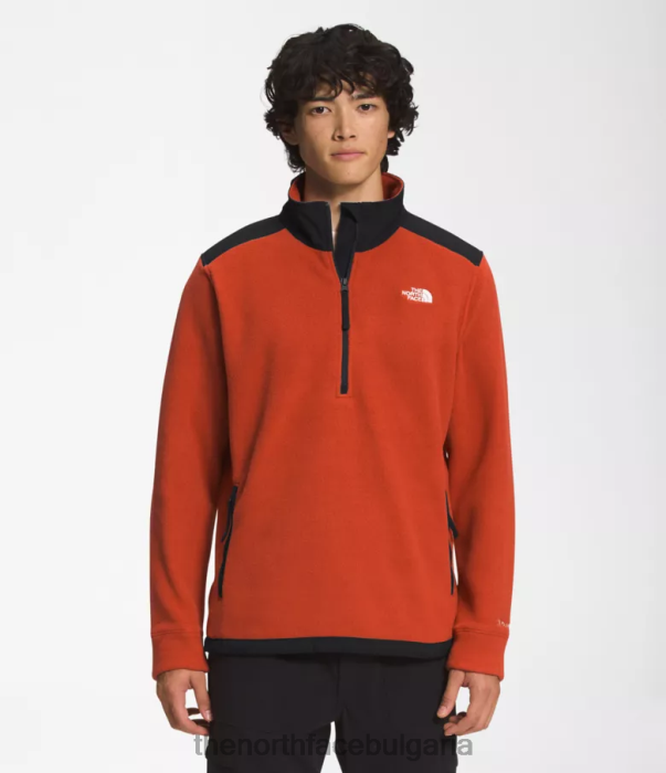 облекло The North Face alpine polartec 200 -цип ръждясал бронз/tnf черно мъже 40DF0358