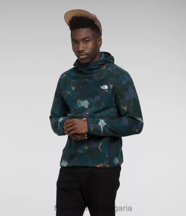 облекло The North Face алпийски пуловер polartec 100 summit тъмносиня камуфлажна текстура мъже 40DF0116