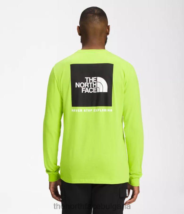 облекло The North Face тениска с кутия с дълъг ръкав LED жълт/tnf черен мъже 40DF01213