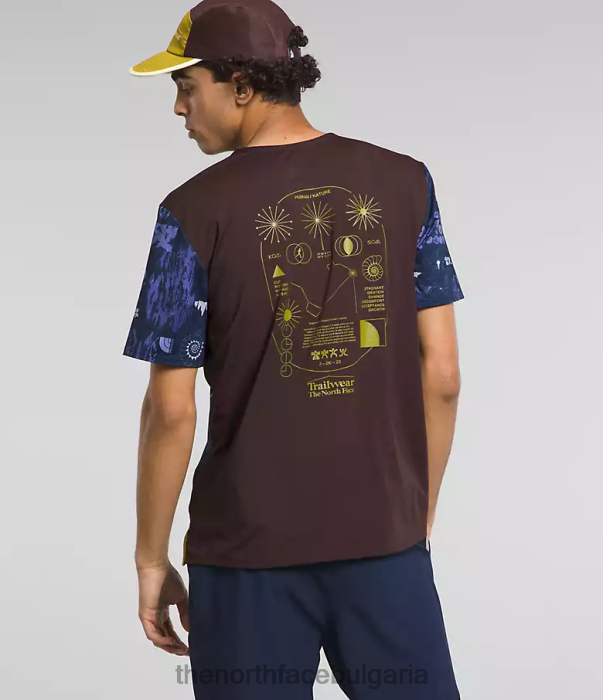 облекло The North Face трейлъри lost coast с къс ръкав summit navy nature remix print мъже 40DF0882