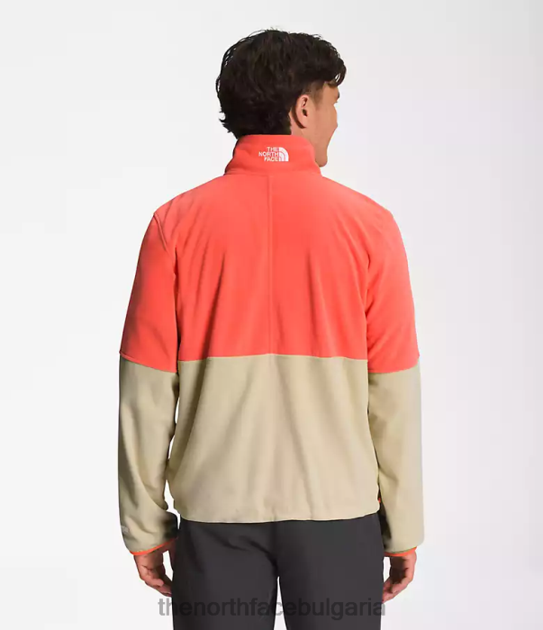 облекло The North Face tnf polartec 100 -zip чакъл/полезно кафяво/ретро оранжево мъже 40DF0304