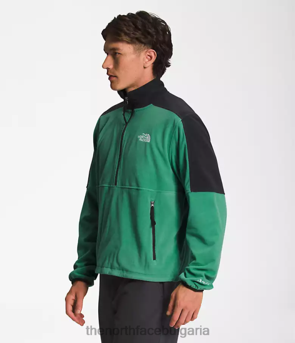 облекло The North Face tnf polartec 100 -zip наситено тревисто зелено мъже 40DF0305