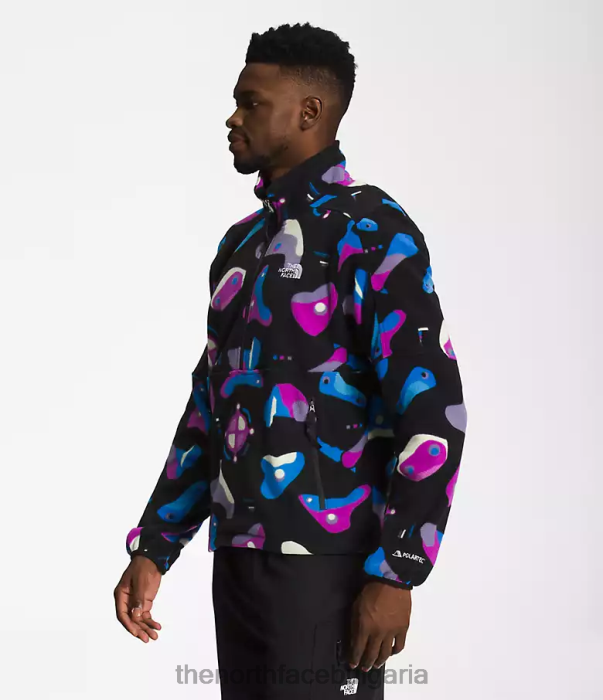 облекло The North Face tnf polartec 100 -zip tnf черен инфографичен печат мъже 40DF0302