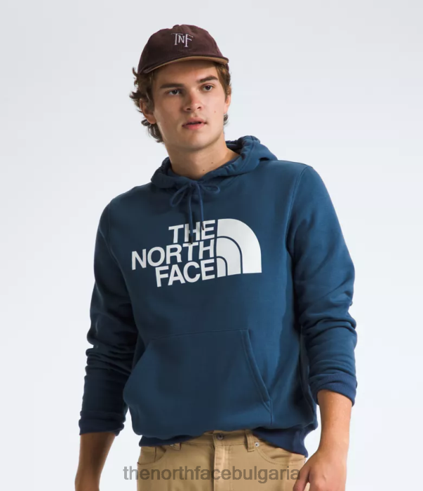 облекло The North Face пуловер с качулка с половин купол сенчесто синьо мъже 40DF0111