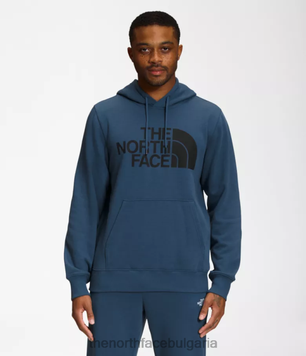 облекло The North Face пуловер с качулка с половин купол сенчесто синьо/tnf черно мъже 40DF0110