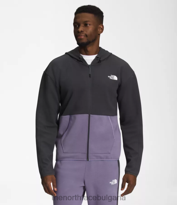 облекло The North Face суичър с цял цип tnf tech лунен шисти мъже 40DF0209