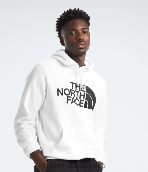 облекло The North Face пуловер с качулка с половин купол tnf бяло/tnf черно мъже 40DF0106