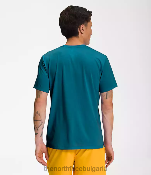 облекло The North Face бродят с къс ръкав син корал мъже 40DF01260