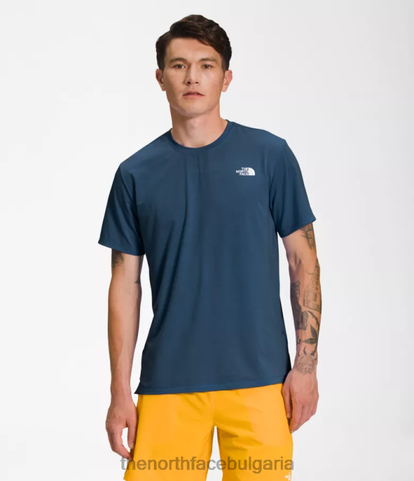 облекло The North Face бродят с къс ръкав сенчесто синьо мъже 40DF01262