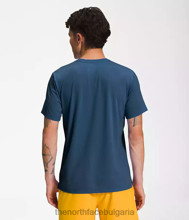 облекло The North Face бродят с къс ръкав сенчесто синьо мъже 40DF01262