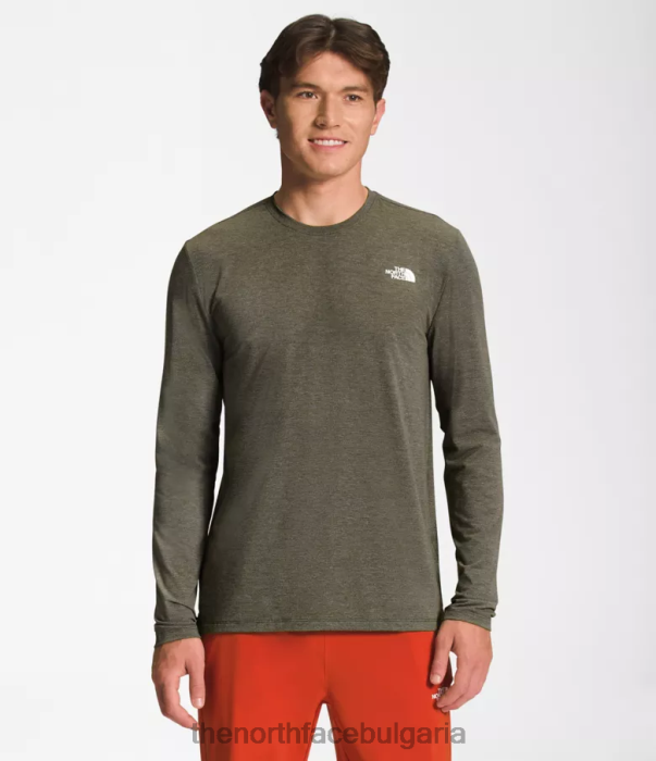 облекло The North Face бродят с дълъг ръкав нов сив зелен пирен мъже 40DF025