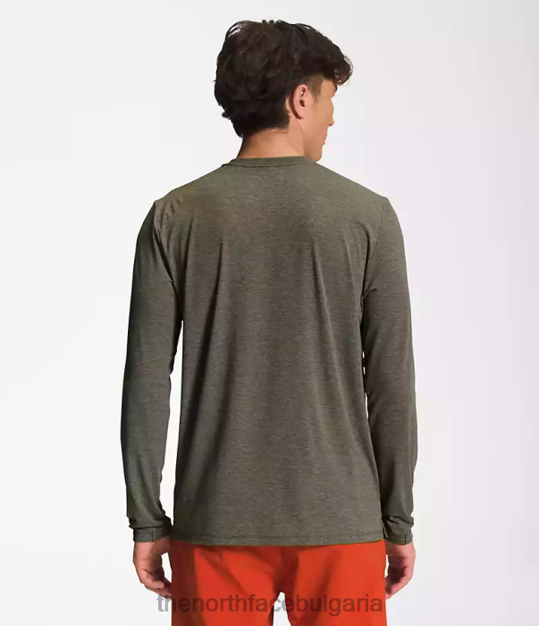 облекло The North Face бродят с дълъг ръкав нов сив зелен пирен мъже 40DF025