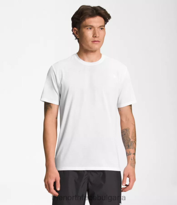 облекло The North Face бродят с къс ръкав tnf бяло мъже 40DF01259