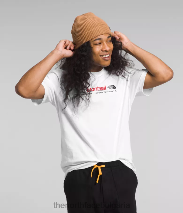 облекло The North Face градска тениска с къс ръкав tnf white/монреал мъже 40DF01070