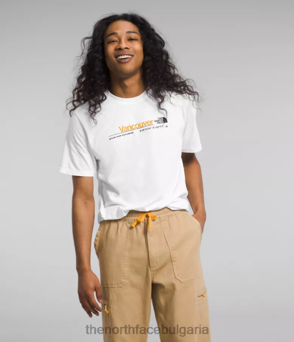 облекло The North Face градска тениска с къс ръкав tnf white/ванкувър мъже 40DF01071