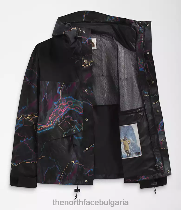 облекло The North Face 86 ретро планинско яке tnf черна следа светещ печат мъже 40DF01294