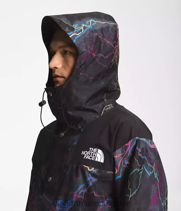 облекло The North Face 86 ретро планинско яке tnf черна следа светещ печат мъже 40DF01294