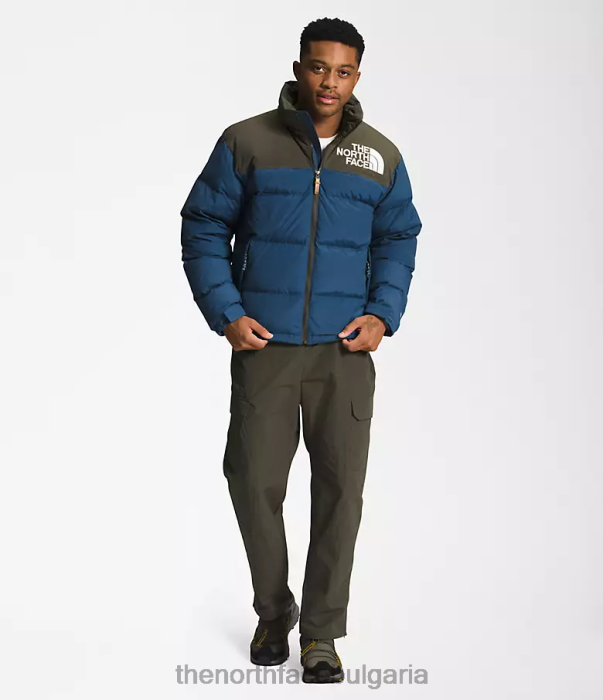 облекло The North Face 92 low-fi hi-tek nuptse сенчесто синьо/ново тъмнозелено мъже 40DF0826