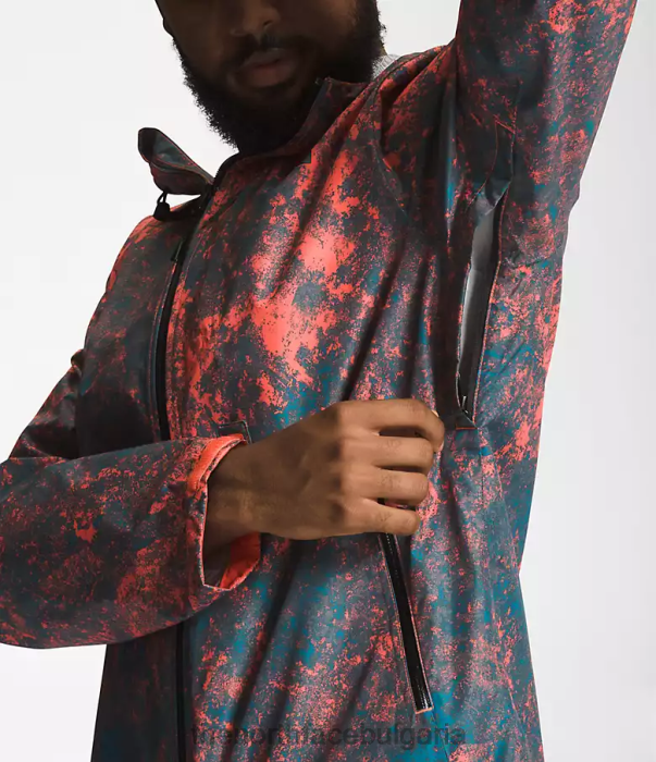 облекло The North Face яке alta vista ретро оранжев хипер рок печат мъже 40DF01252