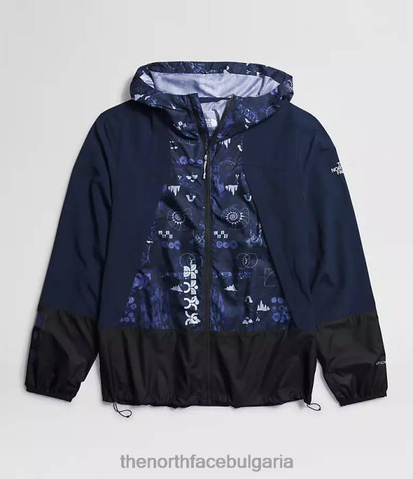 облекло The North Face туристическо яке за вятър summit navy nature remix print/summit navy мъже 40DF0344