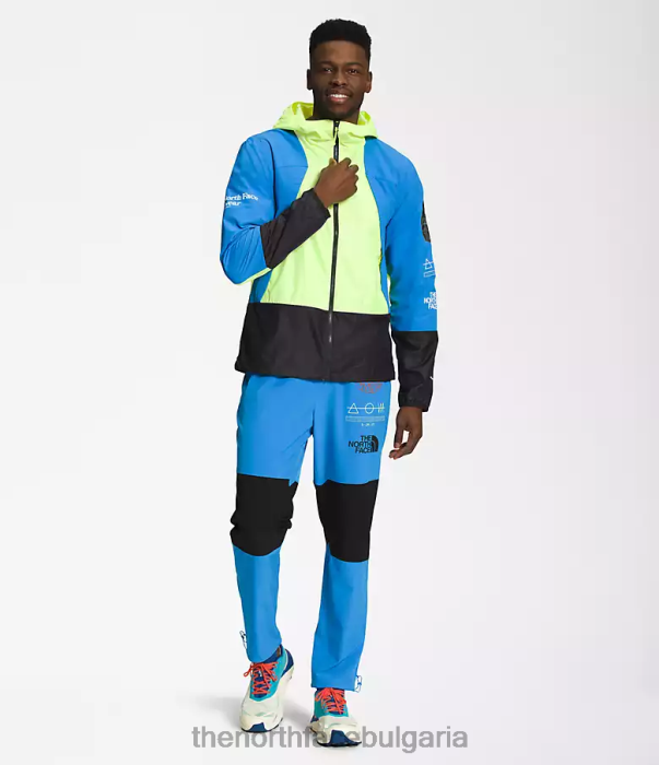 облекло The North Face туристическо яке за вятър светодиод жълт/супер звуков син/tnf черен мъже 40DF0346