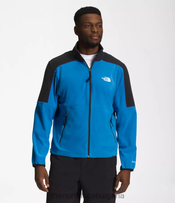 облекло The North Face tnf polartec 100 пълен цип супер звуково синьо/tnf черно мъже 40DF0484