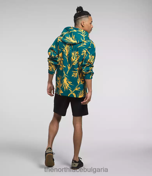 облекло The North Face клас v пуловер отпечатък с четка за тропическа боя със син корал мъже 40DF0593