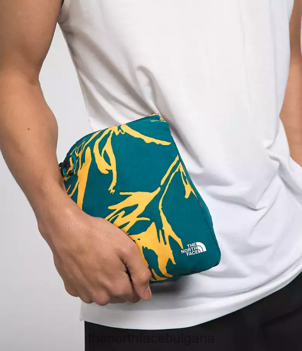 облекло The North Face клас v пуловер отпечатък с четка за тропическа боя със син корал мъже 40DF0593