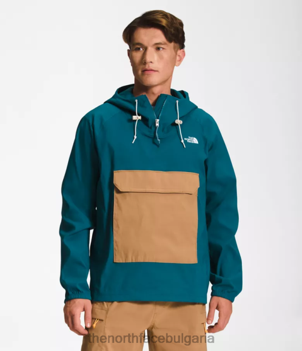 облекло The North Face клас v пуловер син корал / полезно кафяво мъже 40DF0594