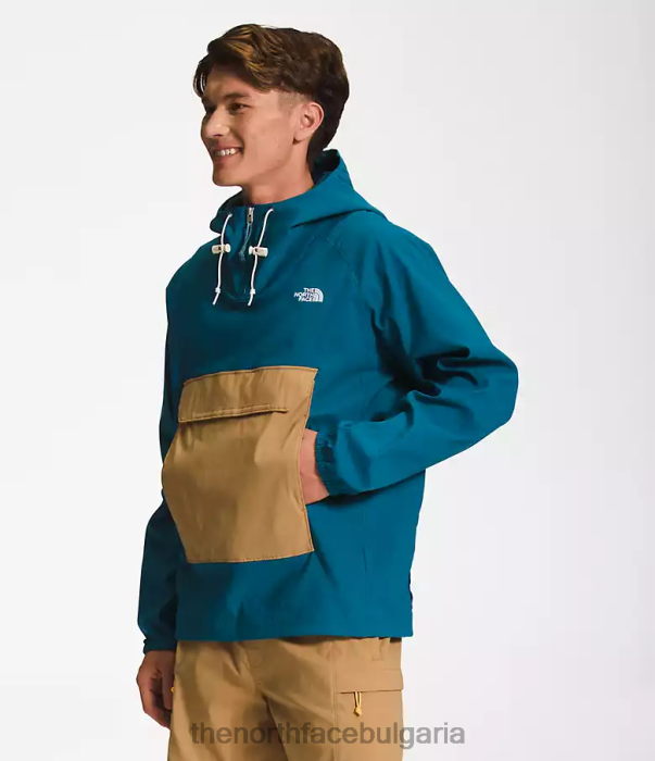 облекло The North Face клас v пуловер син корал / полезно кафяво мъже 40DF0594